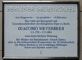 Ansicht Gedenktafel Giacomo Meyerbeer - 2013