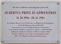 Ansicht Gedenktafel Hubertus Prinz zu Löwenstein - 2001 - Charlottenburg