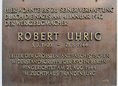 Ansicht Gedenktafel Robert Uhrig - 1987