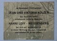 Ansicht Gedenktafel Jean Kolzer und Viktoria Kolzer / Hanni&nbsp;&hellip; - 2010