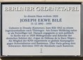 Ansicht Gedenktafel Joseph Ekwe Bilé - 2022