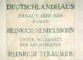 Ansicht Gedenktafel Deutschlandhaus