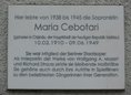 Ansicht Gedenktafel Maria Cebotari, eigtl. Cebatoru