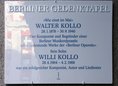 Ansicht Gedenktafel Walter und Willi Kollo