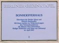 Ansicht Gedenktafel Bonhoefferhaus - 1988