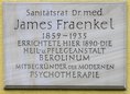 Ansicht Gedenktafel James Fraenkel - 2001