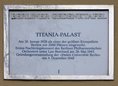 Ansicht Gedenktafel Titania-Palast