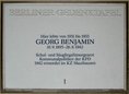 Ansicht Gedenktafel Georg Benjamin - 1991