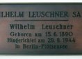 Ansicht Gedenktafel Wilhelm Leuschner