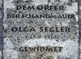 Ansicht Gedenktafel Olga Segler