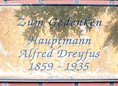 Ansicht Gedenktafel Alfred Dreyfus