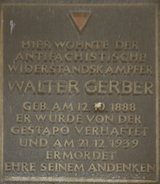 Ansicht Gedenktafel Walter Gerber - Adlershof