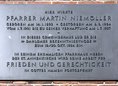 Ansicht Gedenktafel Martin Niemöller