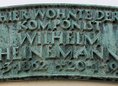 Ansicht Gedenktafel Wilhelm Heinemann