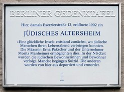 Ansicht Gedenktafel Jüdisches Altersheim, Iranische Straße - 2022 - Wedding