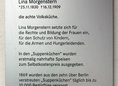 Ansicht Gedenktafel Lina Morgenstern