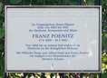 Ansicht Gedenktafel Franz Poenitz - 2012