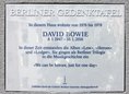 Ansicht Gedenktafel David Bowie - 2016