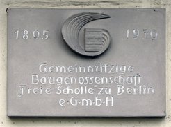 Ansicht Gedenktafel Wohnungsbaugenossenschaft Freie Scholle - 1970 - Tegel