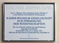 Ansicht Gedenktafel Kaiser-Wilhelm-Gesellschaft zur Förderung&nbsp;&hellip; - 2015