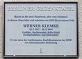 Ansicht Gedenktafel Werner Klemke