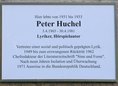 Ansicht Gedenktafel Peter Huchel