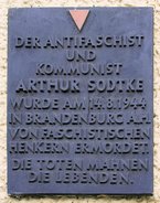 Ansicht Gedenktafel Arthur Sodtke - 1958 - Prenzlauer Berg