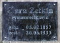 Ansicht Gedenktafel Clara Zetkin
