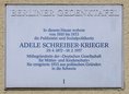 Ansicht Gedenktafel Adele Schreiber-Krieger - 1995