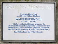 Ansicht Gedenktafel Walter Schmarje - Zehlendorf