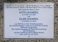 Ansicht Gedenktafel Elise und Otto Hampel - 1989