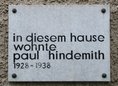Ansicht Gedenktafel Paul Hindemith