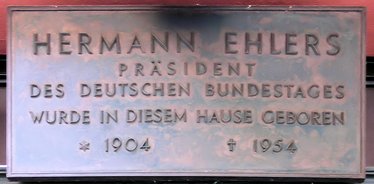 Ansicht Gedenktafel Hermann Ehlers - 1964 - Schöneberg