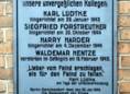 Ansicht Gedenktafel Karl Lüdtke - Siegfried Forstreuther - Harry … - 1946