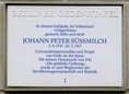 Ansicht Gedenktafel Johann Peter Süssmilch - 1994