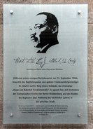 Ansicht Gedenktafel Martin Luther King - Mitte