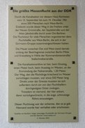 Ansicht Gedenktafel Massenflucht aus der DDR 1961 - Mitte