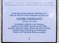 Ansicht Gedenktafel Georg Hermann - 1988