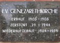 Ansicht Gedenktafel Genezarethkirche