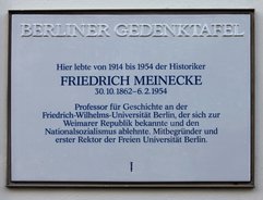 Ansicht Gedenktafel Friedrich Meinecke - 1999 - Dahlem