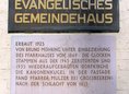 Ansicht Gedenktafel Evangelisches Gemeindehaus&nbsp;&hellip;