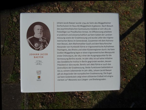 Ansicht Gedenktafel Johann Jacob Baeyer
