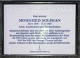 Ansicht Gedenktafel Mohamed Soliman