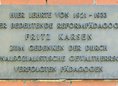 Ansicht Gedenktafel Fritz Karsen - 1989