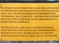Ansicht Gedenktafel Neue Ostpolitik - 1999