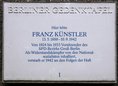 Ansicht Gedenktafel Franz Künstler - 1993