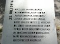 Ansicht Gedenktafel Schiffsunglück 23. Juli 1916 - 2016