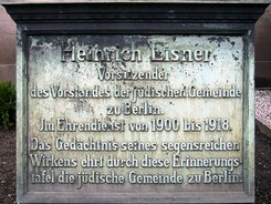Ansicht Gedenktafel Heinrich Eisner - Weißensee