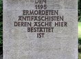 Ansicht Gedenktafel 1195 Häftlinge des KZ Sachsenhausen - 1950