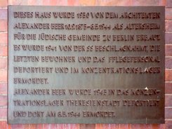 Ansicht Gedenktafel Jüdisches Altersheim - Alexander Beer - 1988 - Schmargendorf